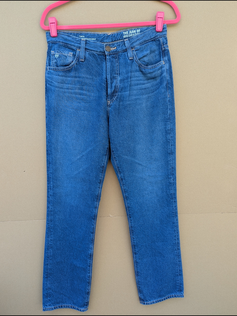 AG Adriano Goldschmied Isabelle High Rise Straight Crop Jean of Tomorrow 27  NWT